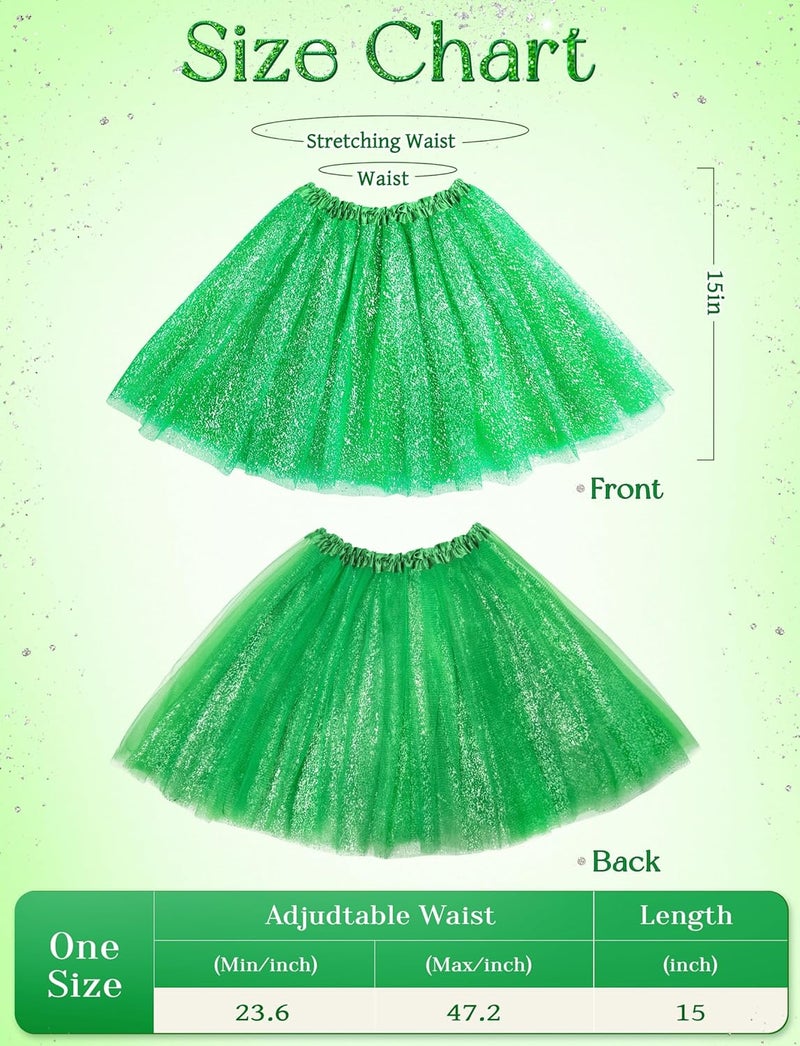 VEKDA 3 Layers Tutus for Women Adult, Classic Elastic Tulle Tutu Skirts Gold Silver Foil Printed Tutu for Party Running - Image 2